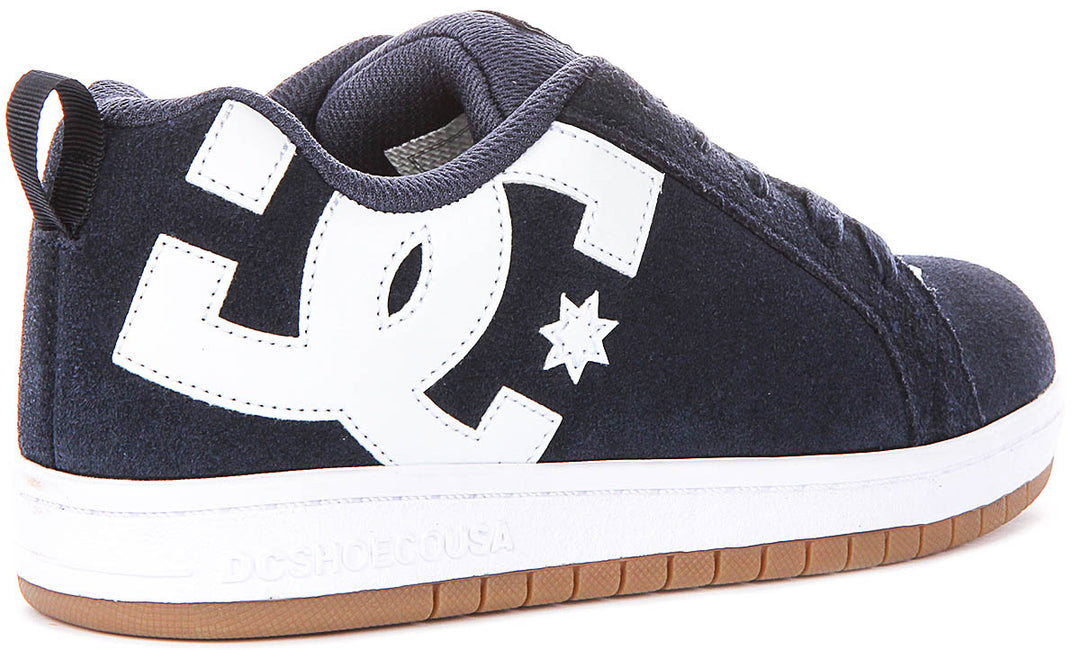 Dc Shoes Court Graffik In Navy White For Youth