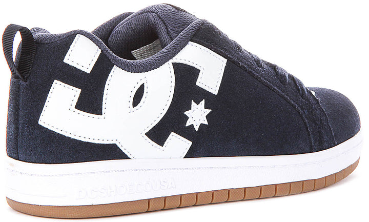 Dc Shoes Court Graffik In Navy White For Youth