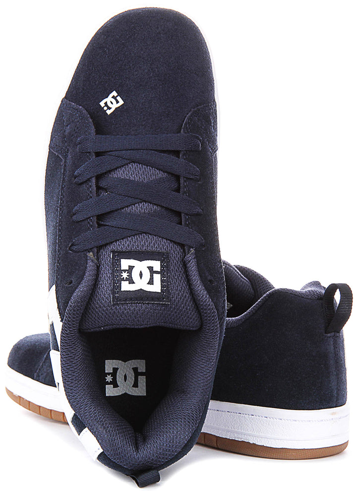 Dc Shoes Court Graffik In Navy White For Youth