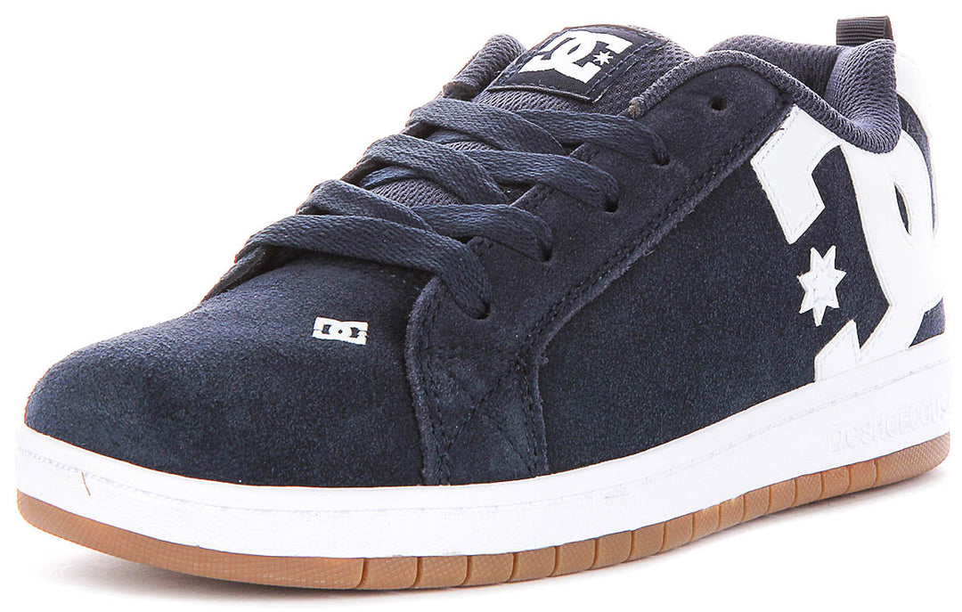 Dc Shoes Court Graffik In Navy White For Youth