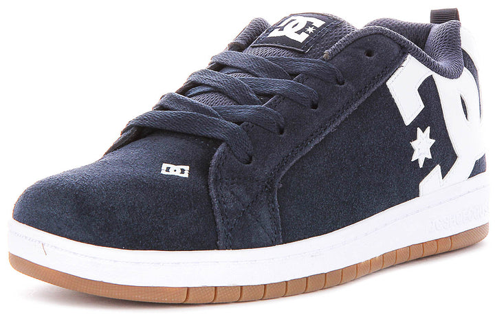Dc Shoes Court Graffik In Navy White For Youth