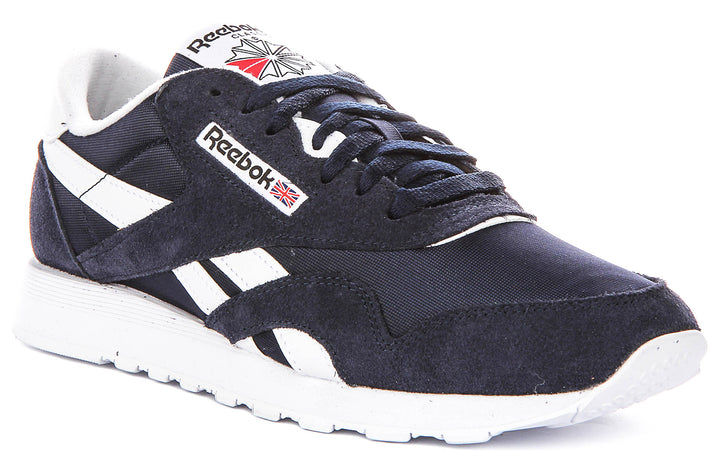 Reebok Classic Nylon In Navy White For Men