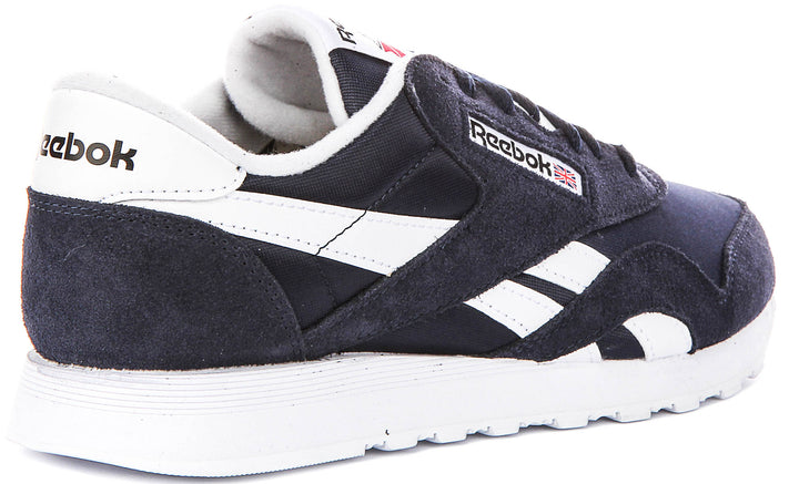 Reebok Classic Nylon In Navy White For Men