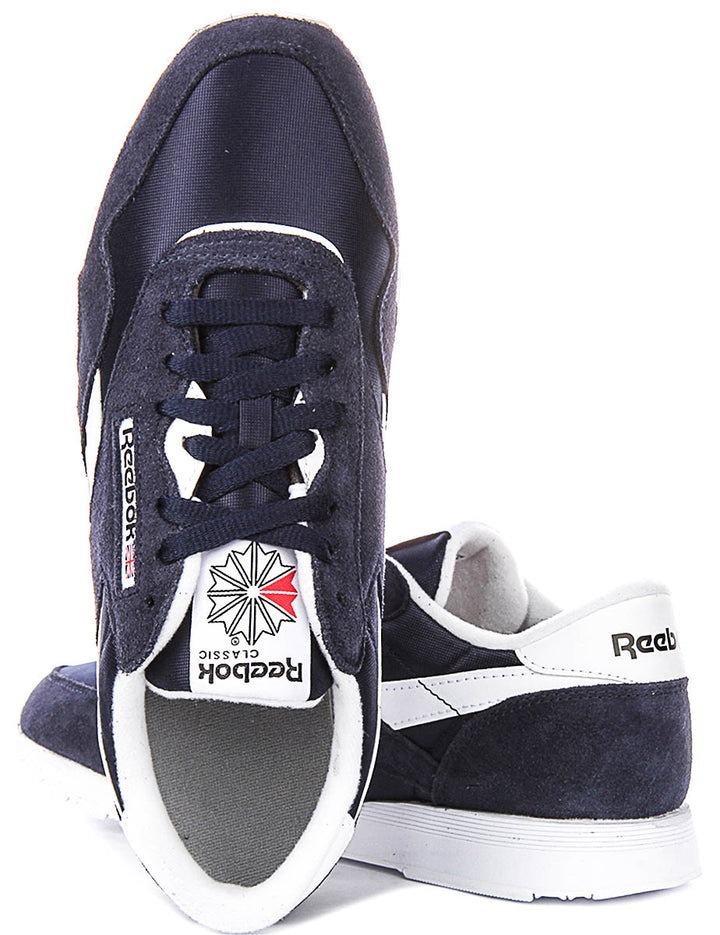 Reebok Classic Nylon In Navy White For Men