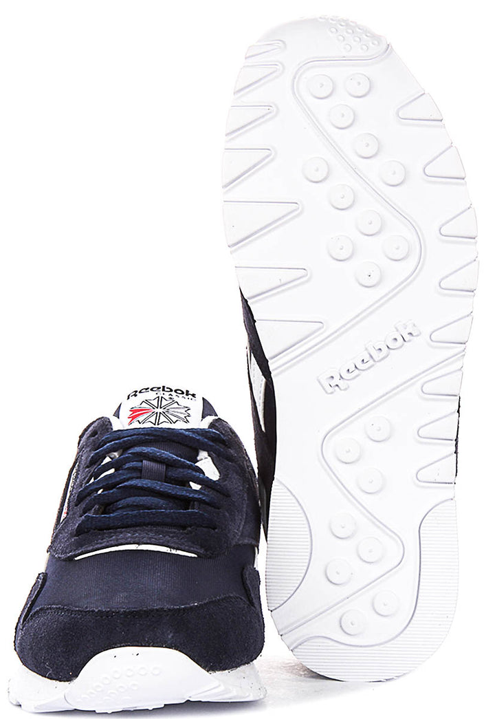 Reebok Classic Nylon In Navy White For Men
