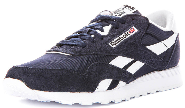 Reebok Classic Nylon In Navy White For Men