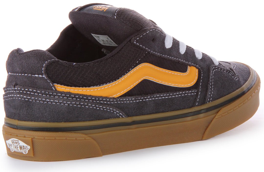Vans Caldrone In Navy Yellow For Youth