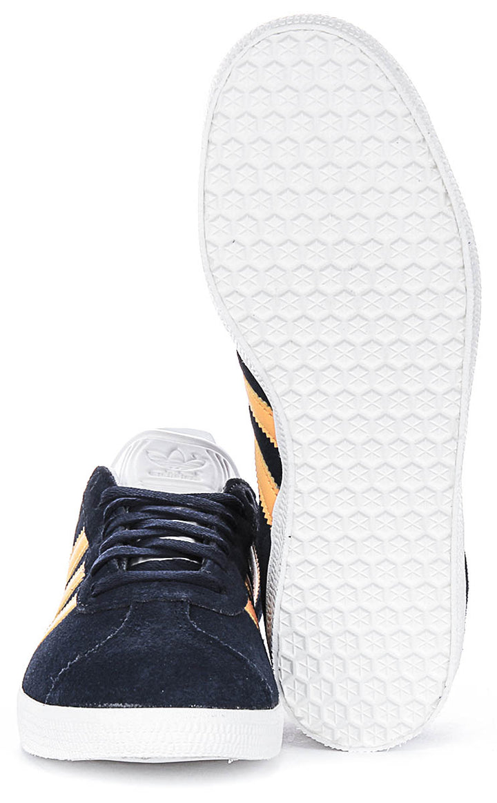 Adidas Gazelle In Navy Yellow