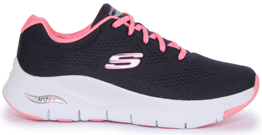 Skechers Arch Fit Big Appeal Scarpe da ginnastica in maglia da donna in marina rosa