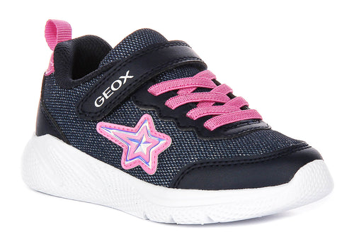 Geox J Sprintye G.A In Navy Pink For Kids