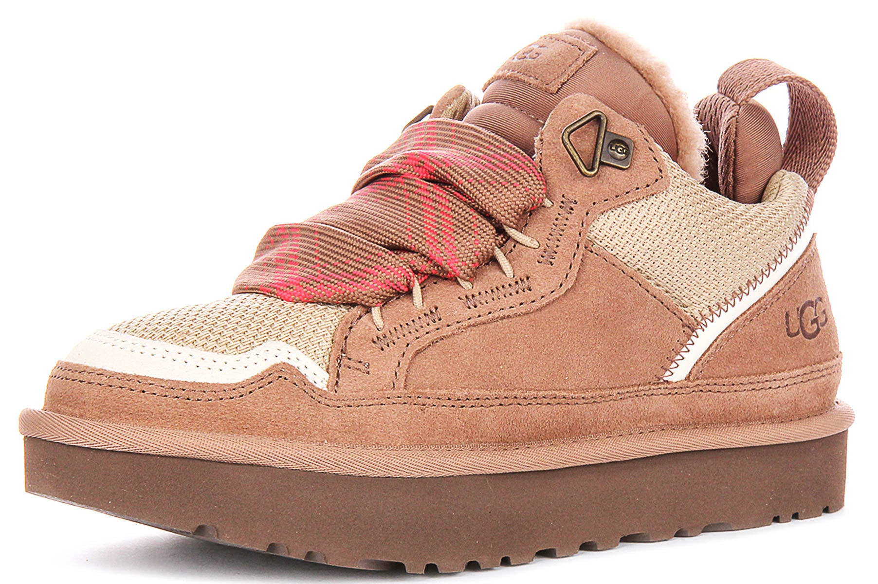 Ugg Australia Lowmel In Oak For Women | Sheepskin Lace up Trainers