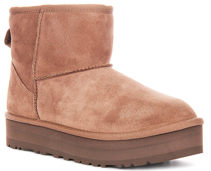 Ugg Australia Mini Platform In Oak For Juniors