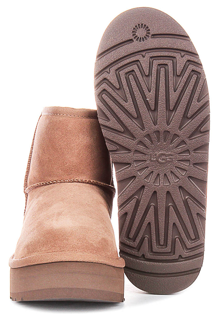 Ugg Australia Mini Platform In Oak For Juniors