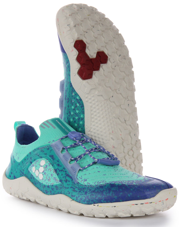 Vivobarefoot Primus Trail Knit FG Scarpe da ginnastica da trail running in maglia da donna in oceano