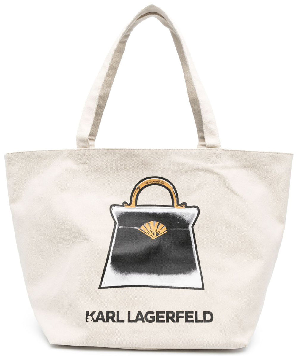 Karl Lagerfeld K Archive In Off White Tote Bag For Women