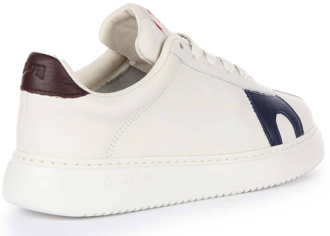 Camper Twins In Off White Womens Lace Up Leather Trainer