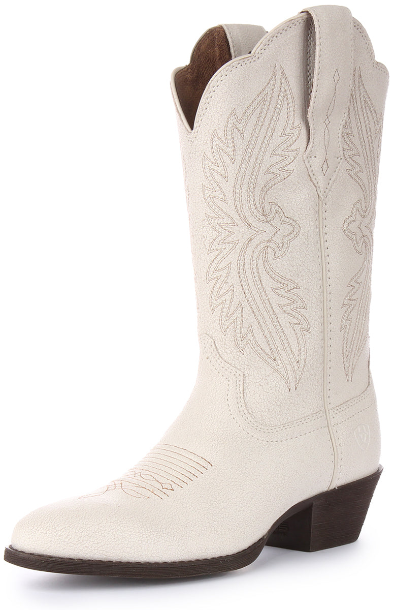 Ariat Heritage R Toe In Off White For Women