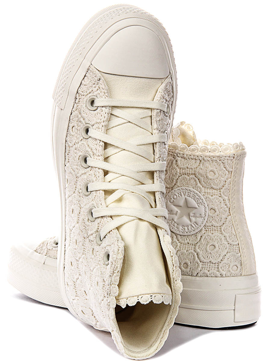 Converse Chuck Taylor A18888C All Star Lift Platform Crochet In White
