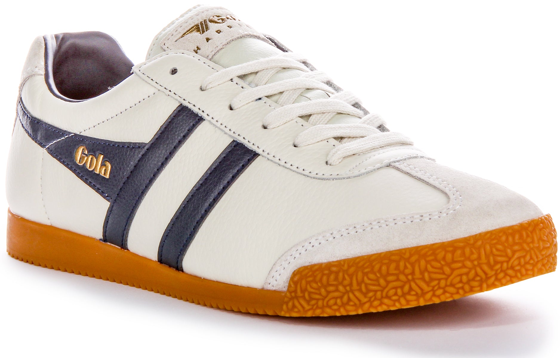 Gola Classics Harrier Leather In Off Blanco para hombres Zapato retro 4feetshoes