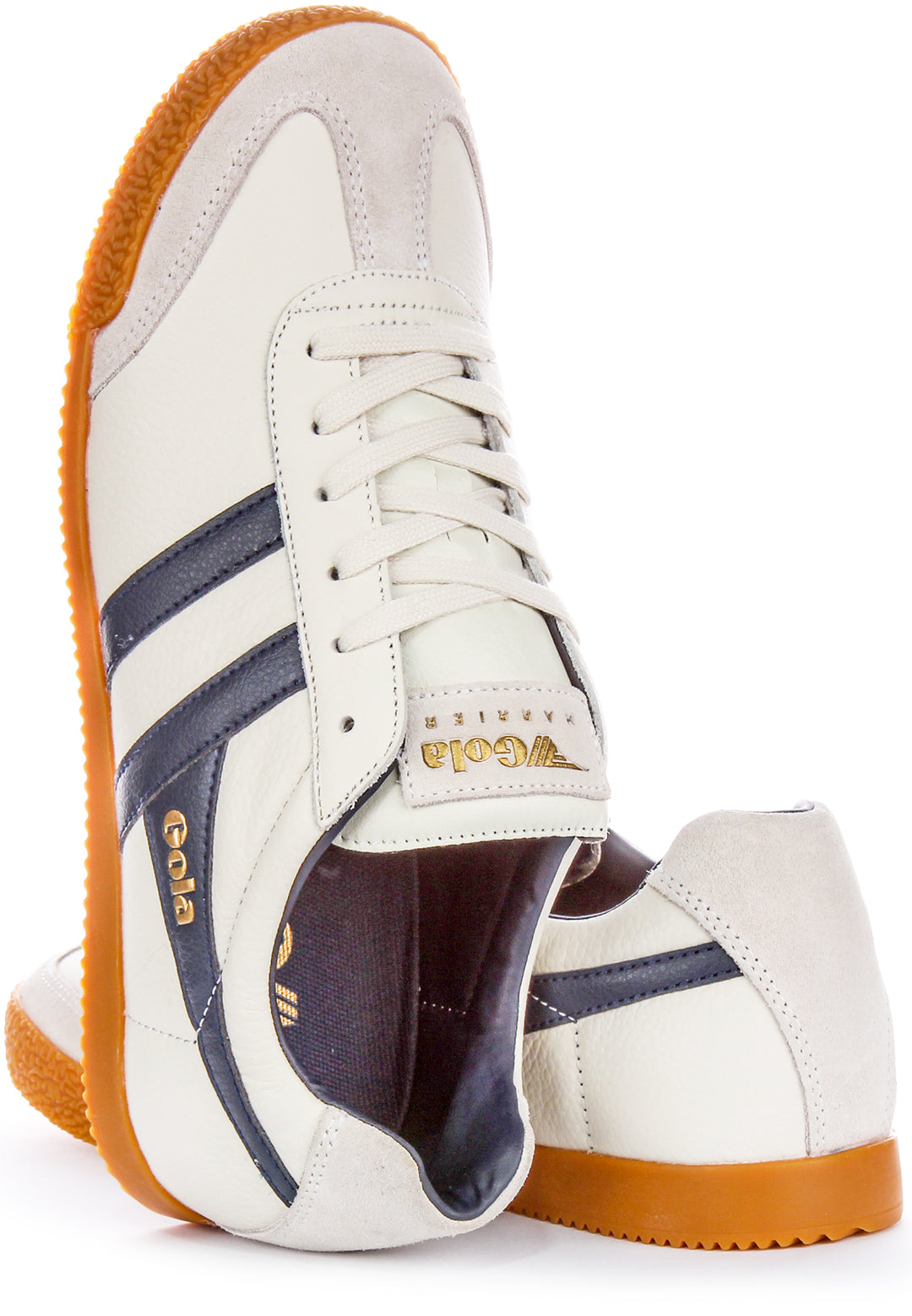 Gola Classics Harrier Leather In Offwhite Blu For Men