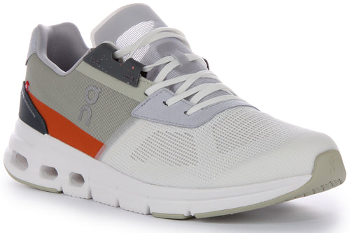 On Running Cloudrifty para hombre en zapatillas de malla solar de color blanco hueso