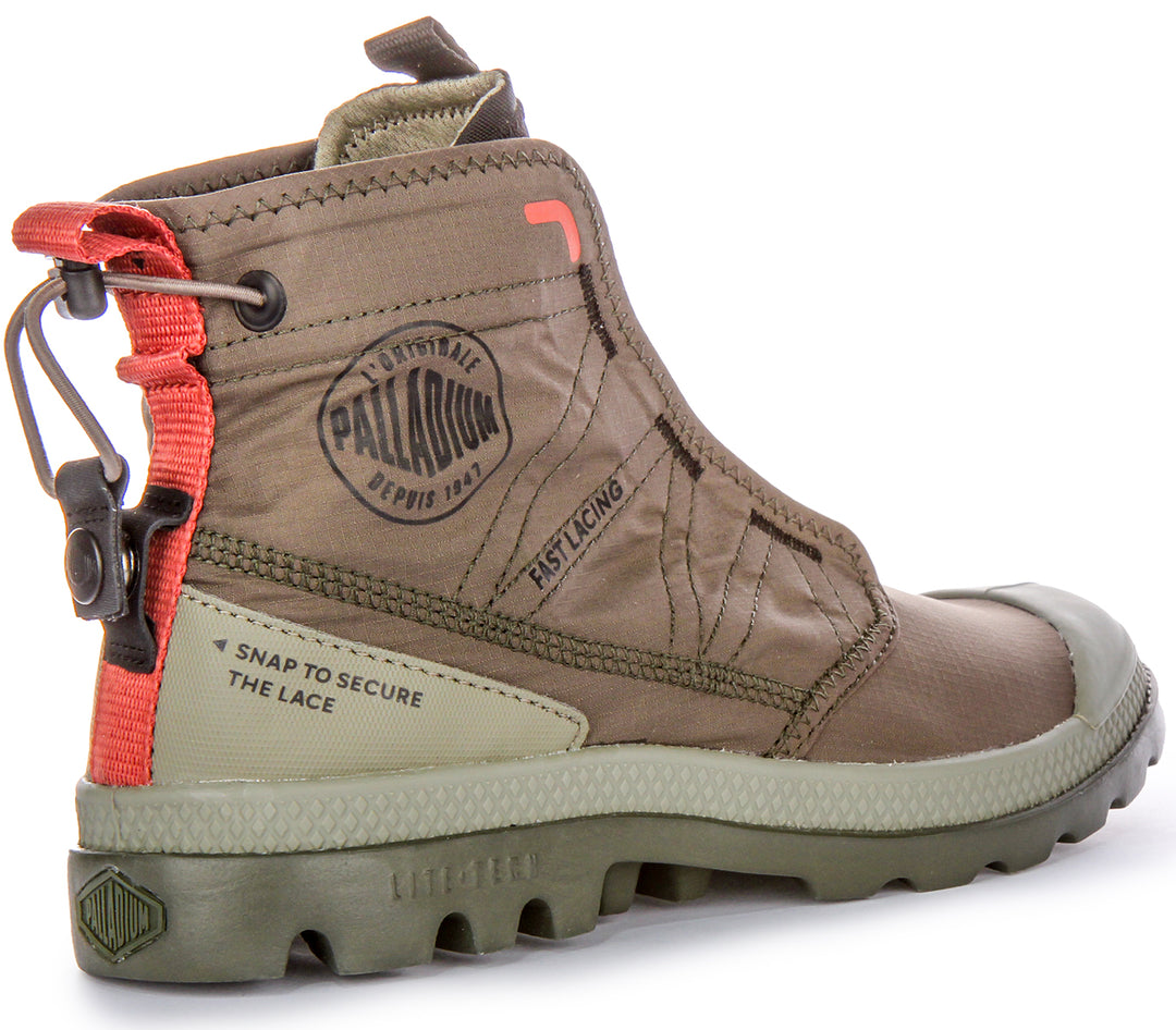 Palladium Pampa Travel In Olive Boots