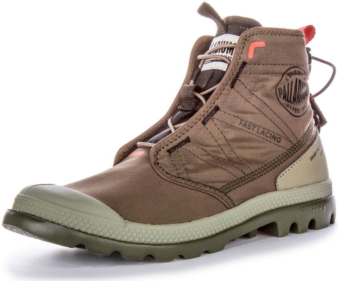 Palladium Pampa Travel In Olive Boots