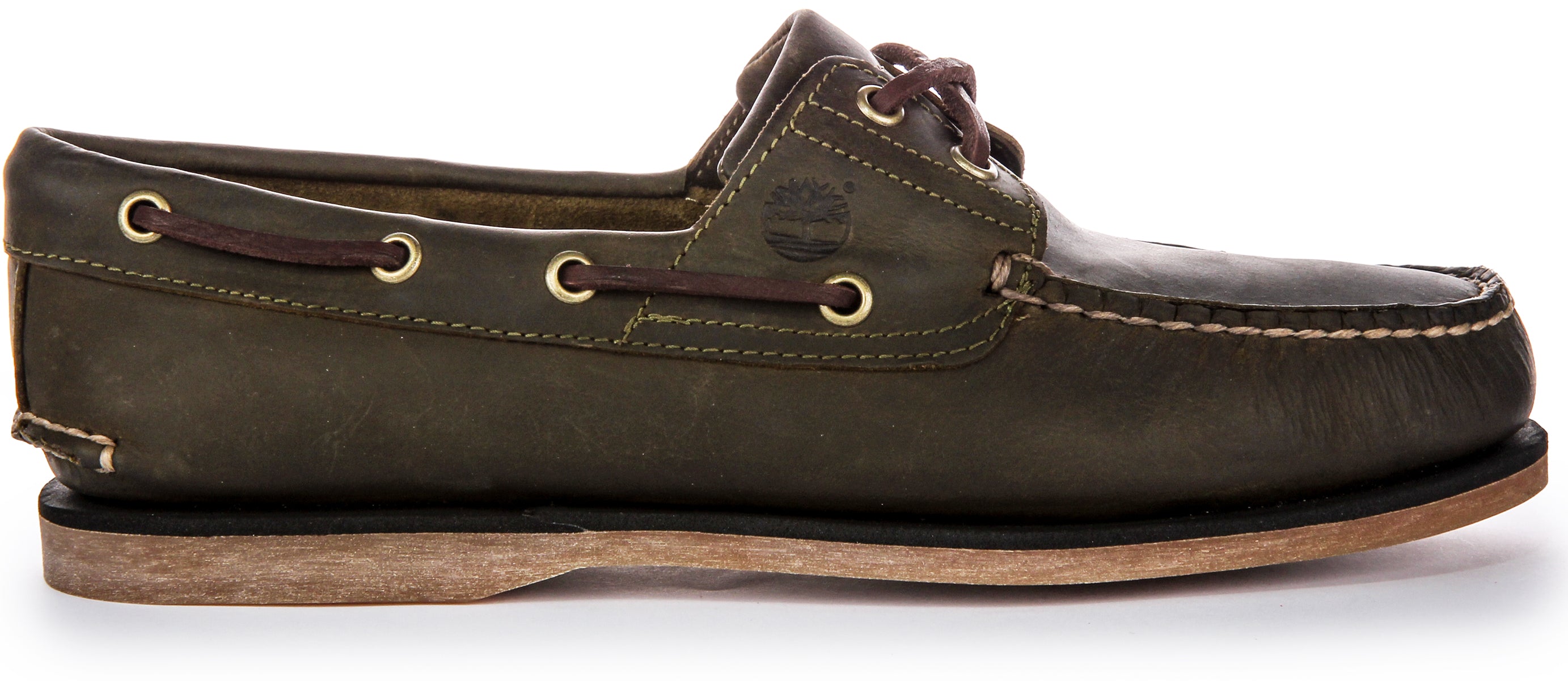 Timberland A4187 Classic In Olive For Men | Leather Boat Shoe
