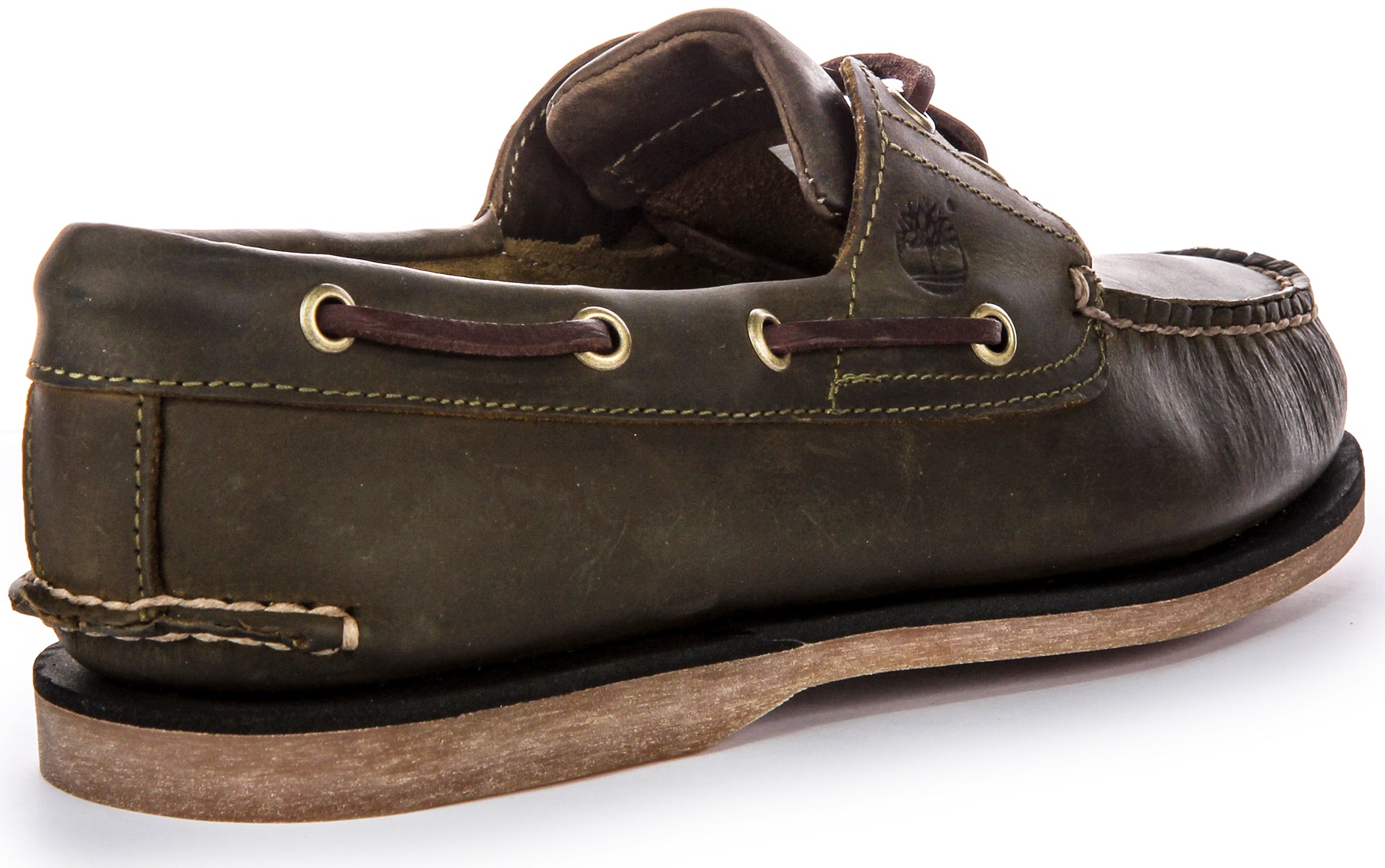 Timberland A4187 Classic In Olive For Men | Leather Boat Shoe