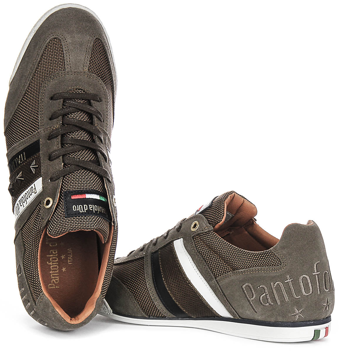 Pantofola D Oro Imola N Stars In Olive For Men 3 Star Trainers 4feetshoes