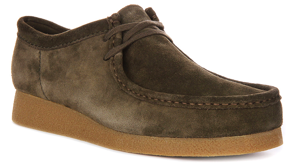 Clarks Wallabee Evo In Olive For Men | Lace up Casual Shoes