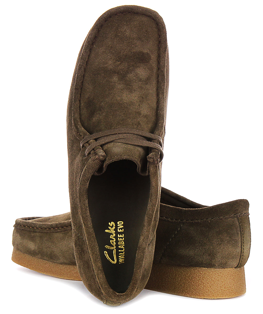 Clarks Natural Suede Wallabee EVO Shoes - DE Clarks Natural Suede Wallabee EVO Shoes - DE