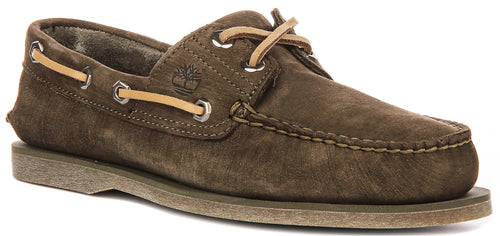 Timberland Boat Shoes A4187 In Olive For Men