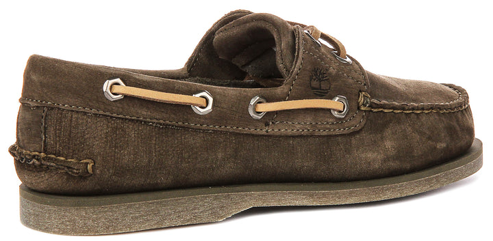 Timberland Boat Shoes A4187 In Olive For Men