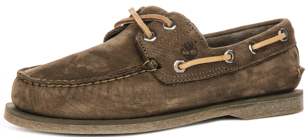 Timberland Boat Shoes A4187 In Olive For Men