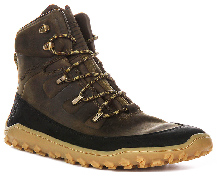 Vivobarefoot Tracker Leather In Olive For Men