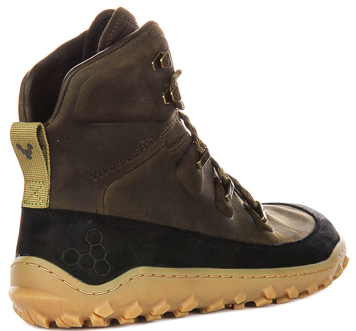 Vivobarefoot Tracker Leather In Olive For Men