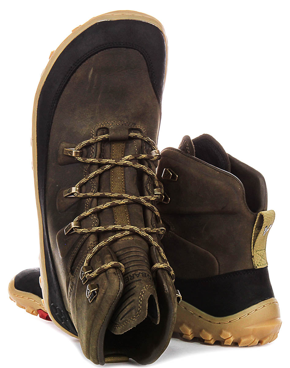 Vivobarefoot Tracker Leather In Olive For Men