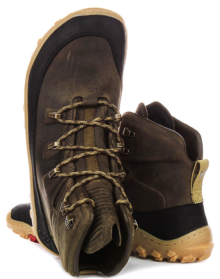 Vivobarefoot Tracker Leather In Olive For Men
