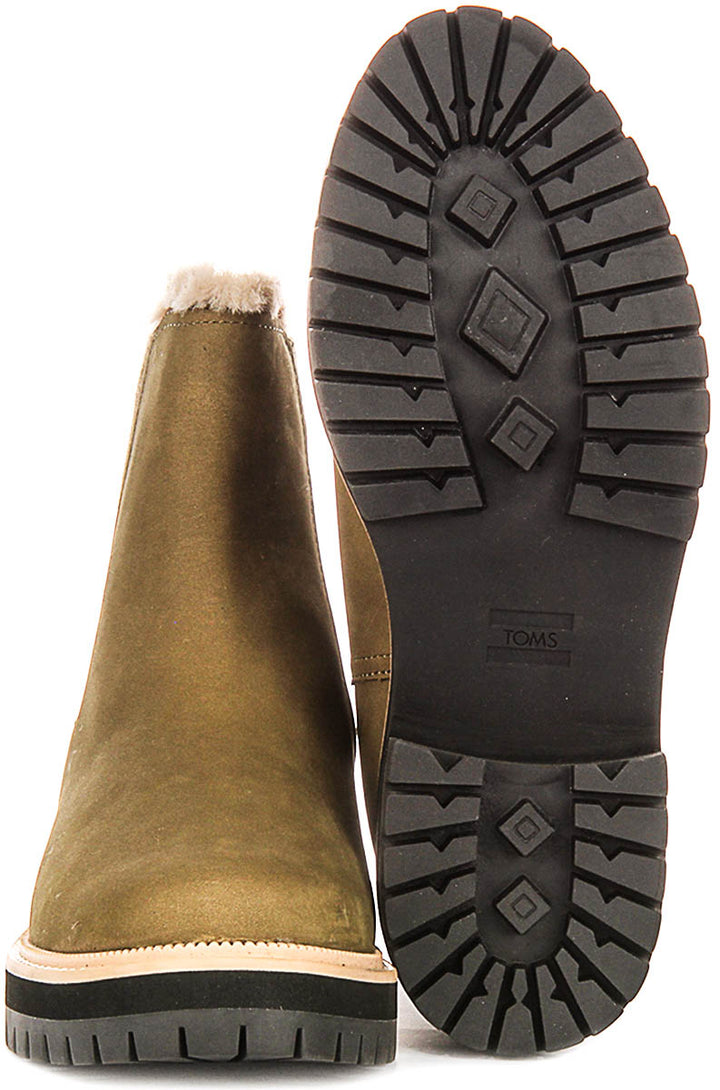 Toms Bennet Boot In Olive For Women