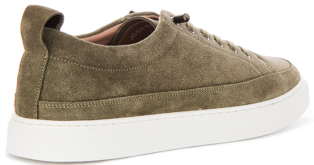 Justinreess England Josh Suede In Olive For Men