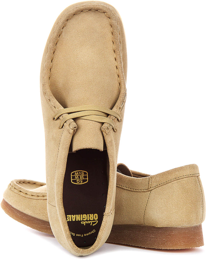 Clarks Originals Wallabee In Olive For Junior