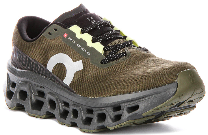 On Running Cloudmonster 3 In Olive For Men