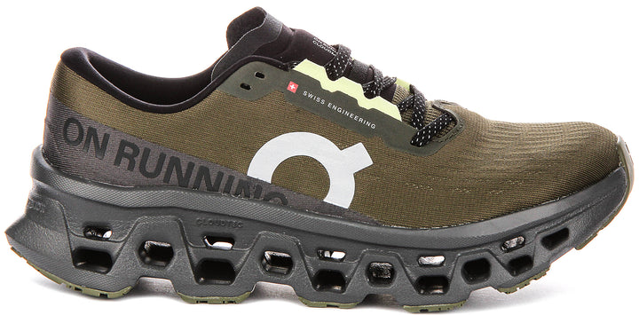 On Running Cloudmonster 3 In Olive For Men