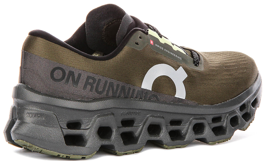 On Running Cloudmonster 3 In Olive For Men