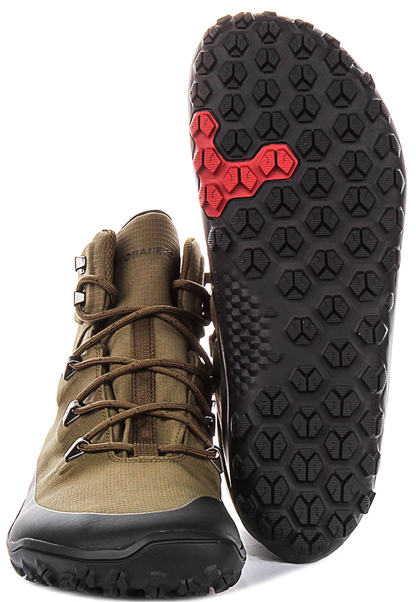 Vivobarefoot Tracker Textile In Olive For Women