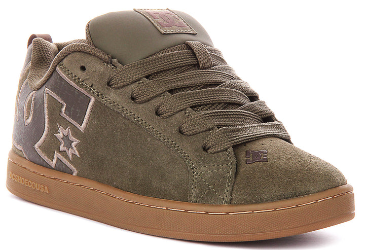 DC Shoes Court Graffik In Olive For Women