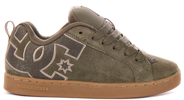 DC Shoes Court Graffik In Olive For Women