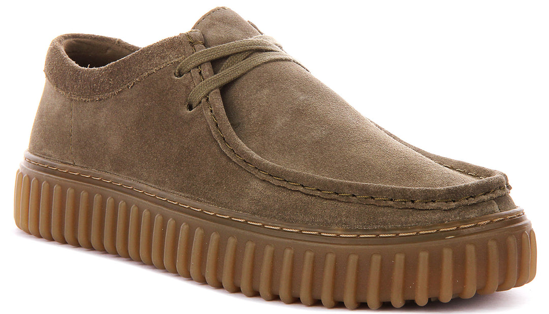 Clarks Torhill Lo In Olive For Men