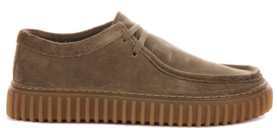 Clarks Torhill Lo In Olive For Men